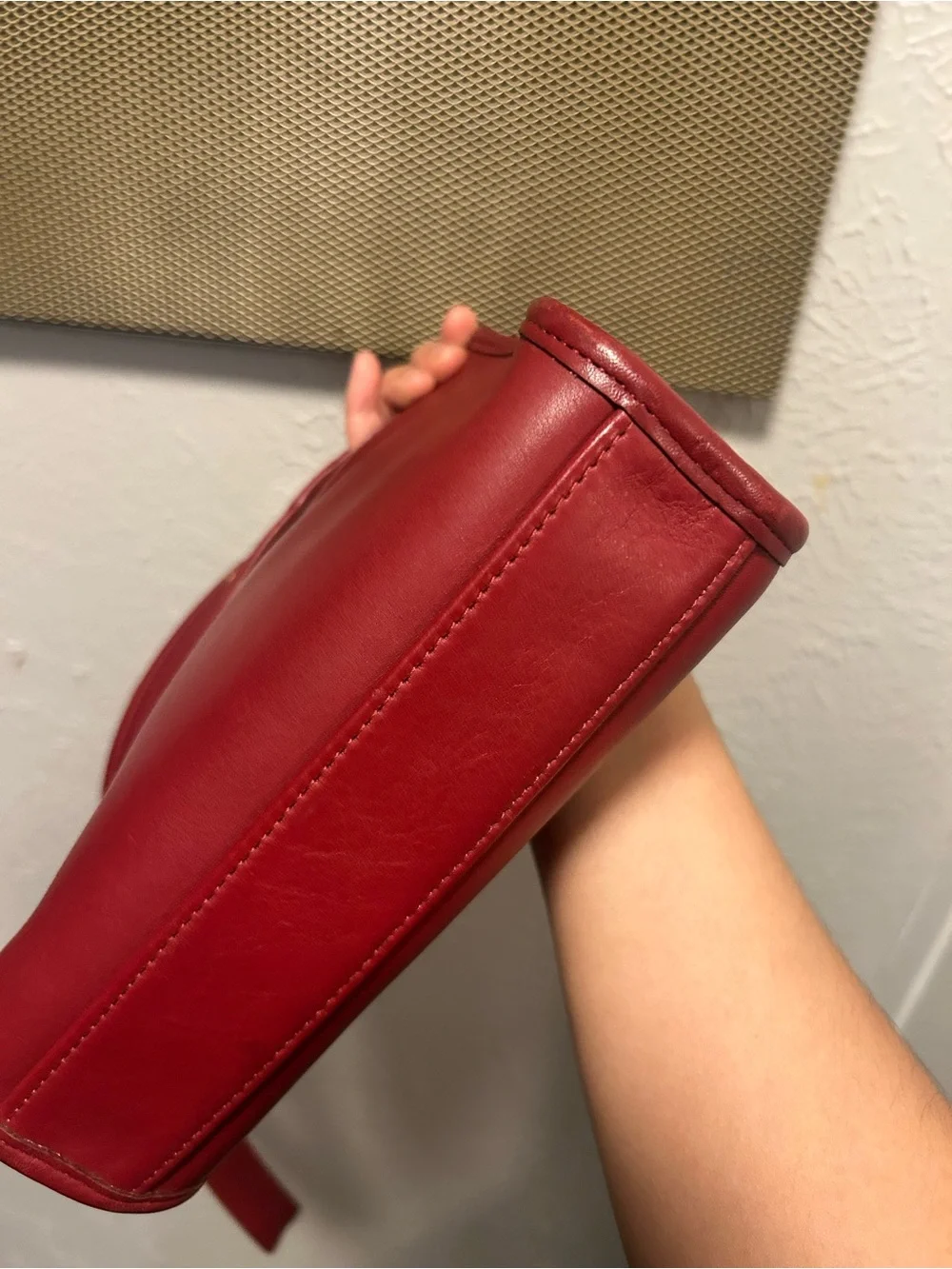 Vintage Red Coach Legacy Crossbody Bag #9997